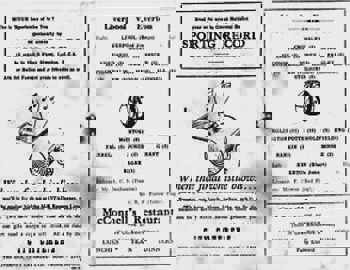 Match programme (centre pages)